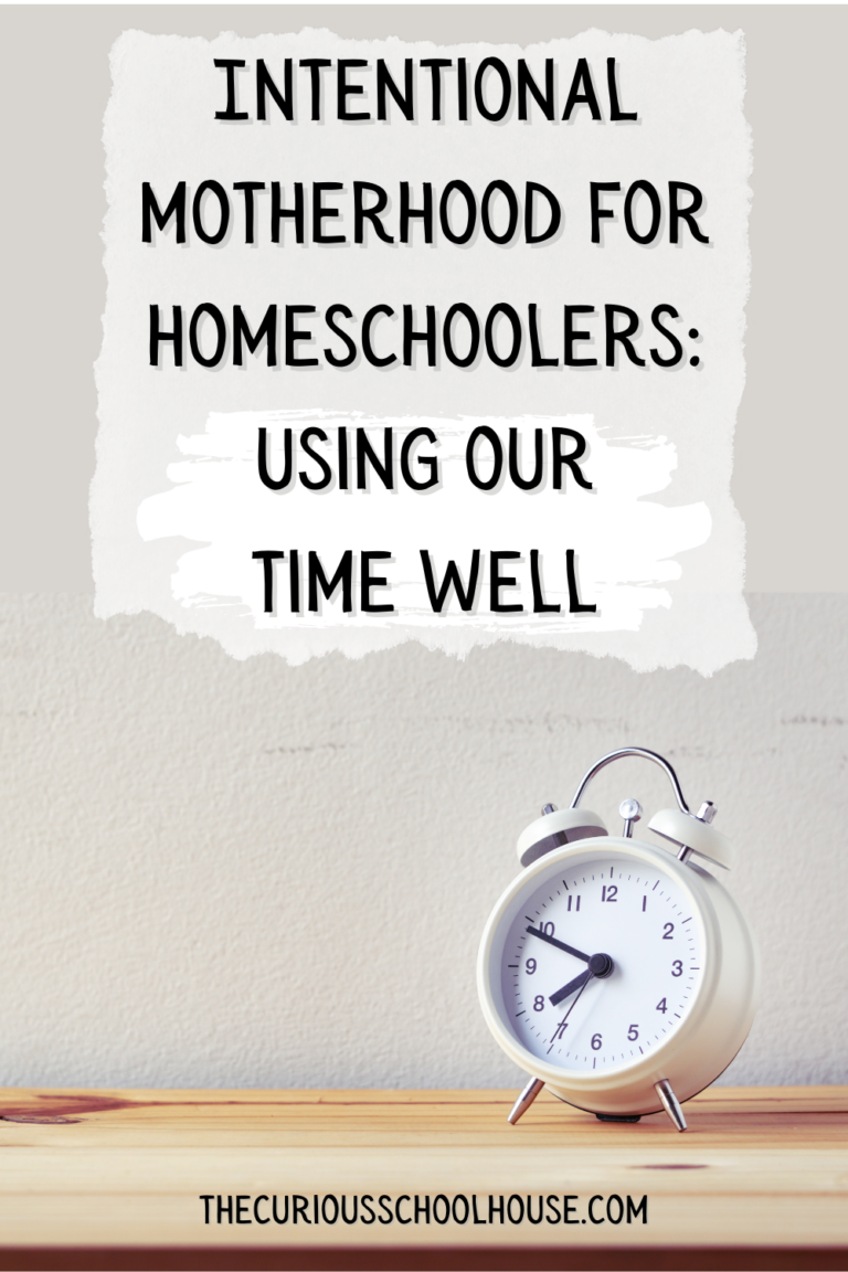 Intentional Motherhood for Homeschoolers: Using Our Time Well