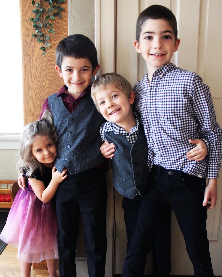 four homeschool children