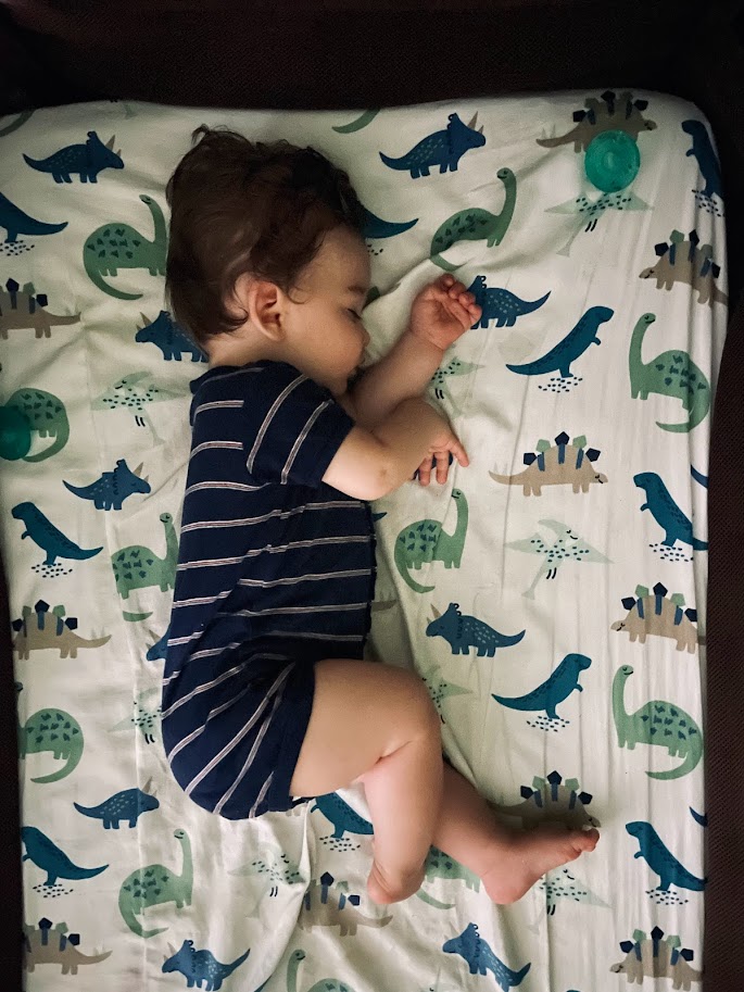 baby sleeping in crib