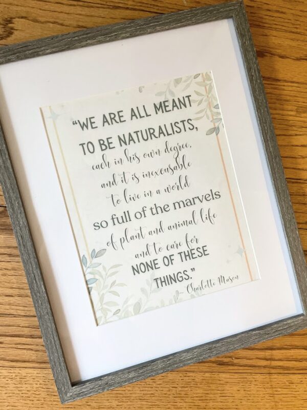 charlotte mason naturalists quote printable