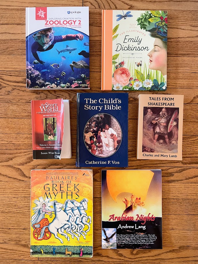 various homeschool books for charlotte mason homeschool