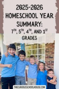 homeschool year summary 5 kids